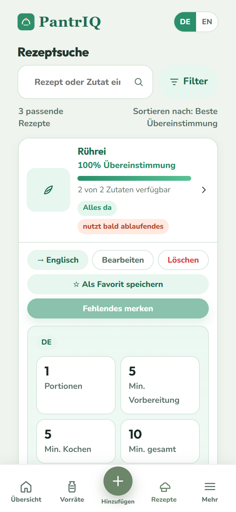 PantrIQ Rezepte